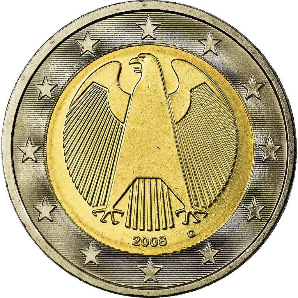 GERMANY - FEDERAL REPUBLIC, 2 Euro, 2008, MS(65-70), Bi-Metallic, KM:258
