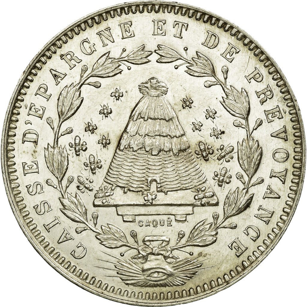 France, Token, Savings Bank, MS(60-62), Silver, Jacqmin:2
