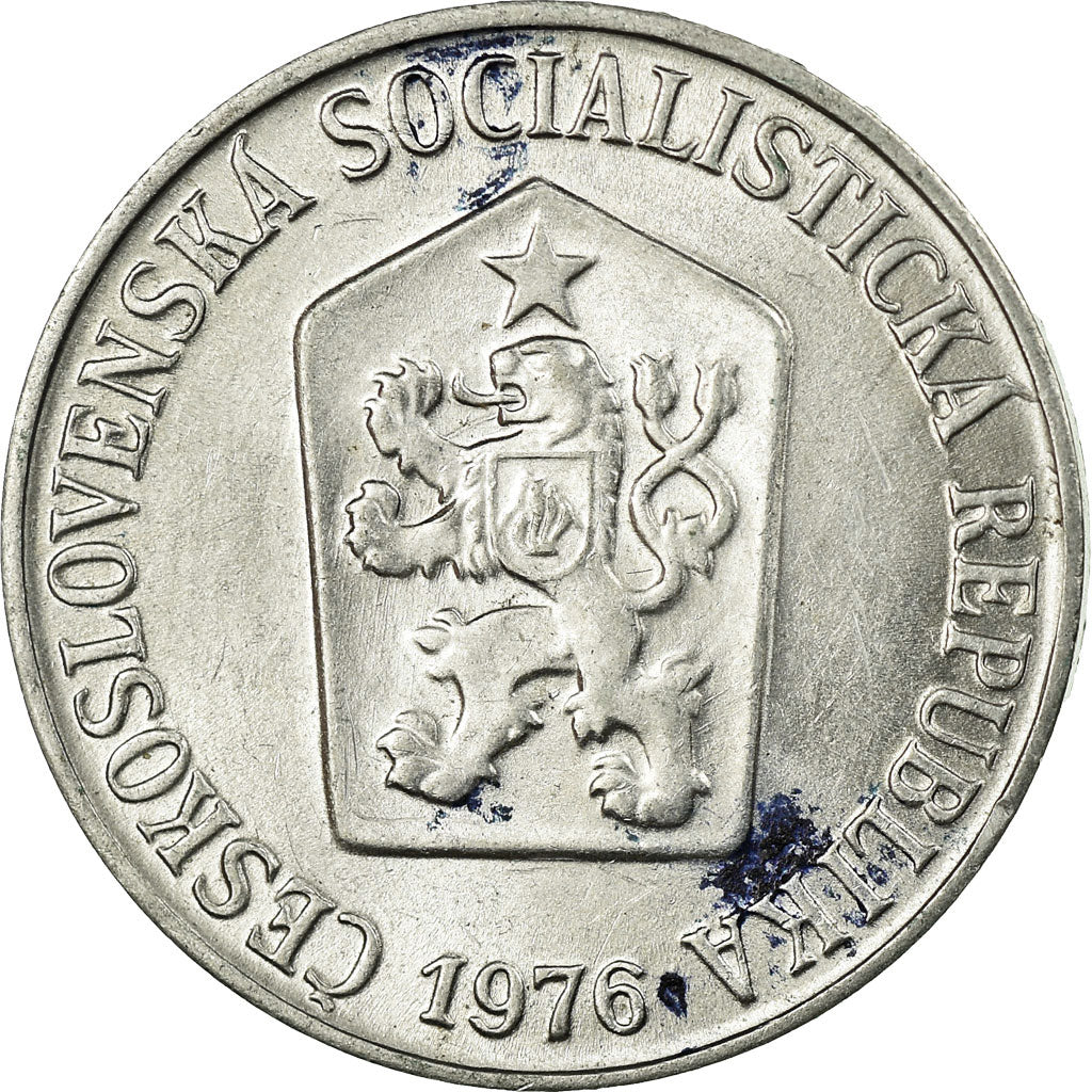 Coin, Czechoslovakia, 5 Haleru, 1976, EF(40-45), Aluminum, KM:53