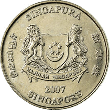 Monnaie, Singapour, 20 Cents, 2007, Singapore Mint, TTB, Copper-nickel, KM:101