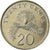 Moeda, Singapura, 20 Cents, 2007, Singapore Mint, EF(40-45), Cobre-níquel