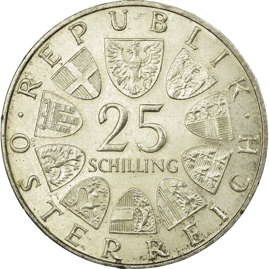 Coin, Austria, 25 Schilling, 1972, AU(55-58), Silver, KM:2912