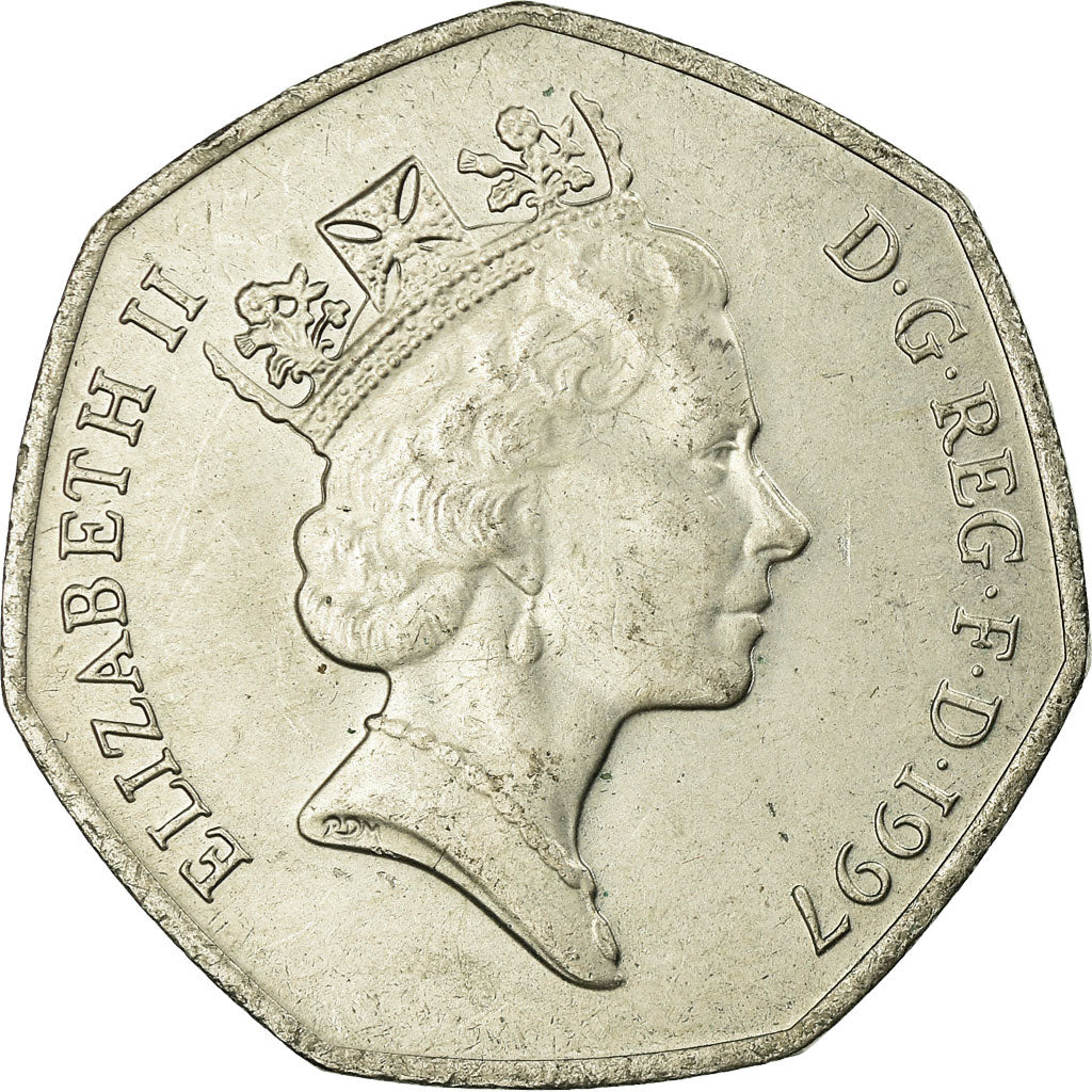 Coin, Great Britain, Elizabeth II, 20 Pence, 1997, AU(55-58), Copper-nickel