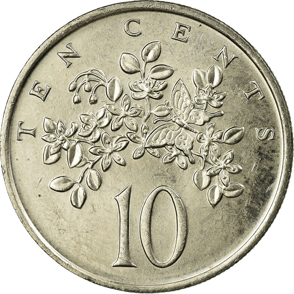 Coin, Jamaica, Elizabeth II, 10 Cents, 1989, Franklin Mint, EF(40-45)