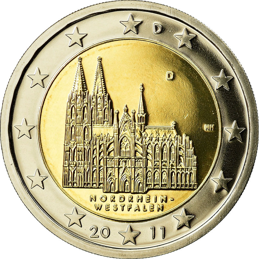 Niemcy - RFN, 2 Euro, 2011, Munich, AU(55-58), Bimetaliczny, KM:293