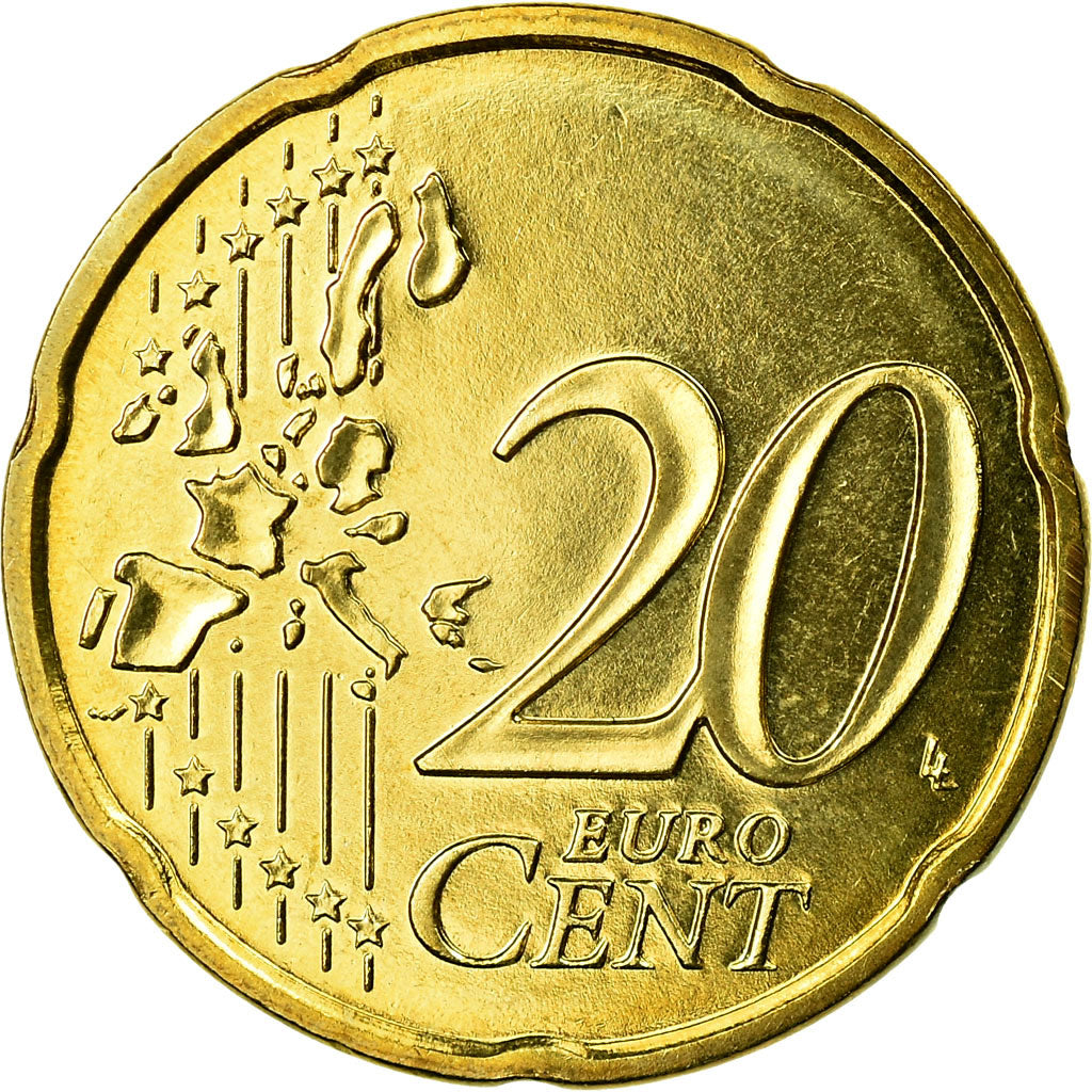 Francia, 20 Euro Cent, 2003, SPL, Ottone, KM:1286