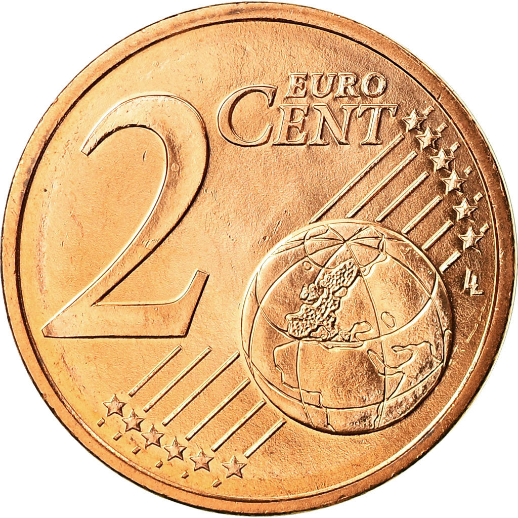 France, 2 Euro Cent, 2002, MS(63), Copper Plated Steel, KM:1283