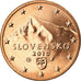 Słowacja, 5 Euro Cent, 2010, Kremnica, MS(63), Miedź platerowana stalą, KM:97