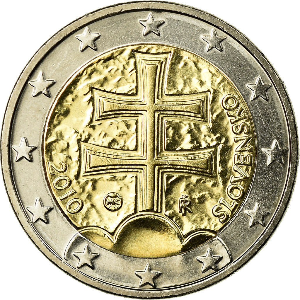 Slovakia, 2 Euro, 2010, MS(63), Bi-Metallic, KM:102