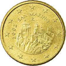 San Marino, 50 Euro Cent, 2002, AU(55-58), Brass, KM:445