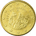 San Marino, 50 Euro Cent, 2002, AU(55-58), Brass, KM:445