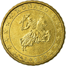 Monaco, 10 Euro Cent, 2002, AU(55-58), Brass, KM:170
