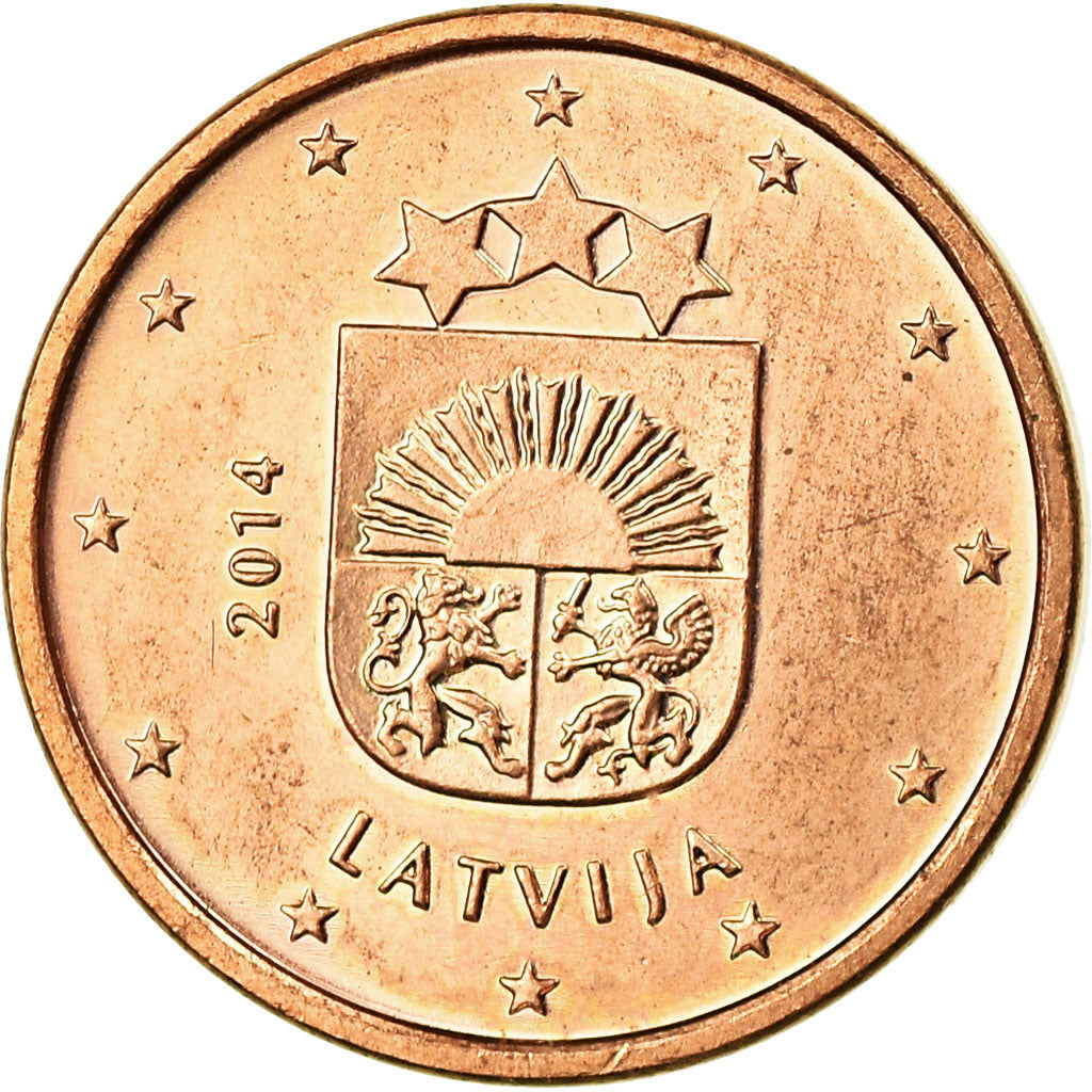 Lettonia, Euro Cent, 2014, SPL-, Acciaio placcato rame, KM:150