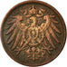 Moneda, ALEMANIA - IMPERIO, Wilhelm II, 2 Pfennig, 1912, Karlsruhe, BC+, Cobre