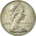Coin, GAMBIA, THE, 2 Shillings, 1966, EF(40-45), Copper-nickel, KM:5