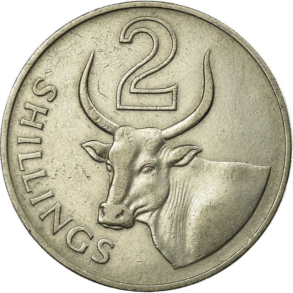 Coin, GAMBIA, THE, 2 Shillings, 1966, EF(40-45), Copper-nickel, KM:5