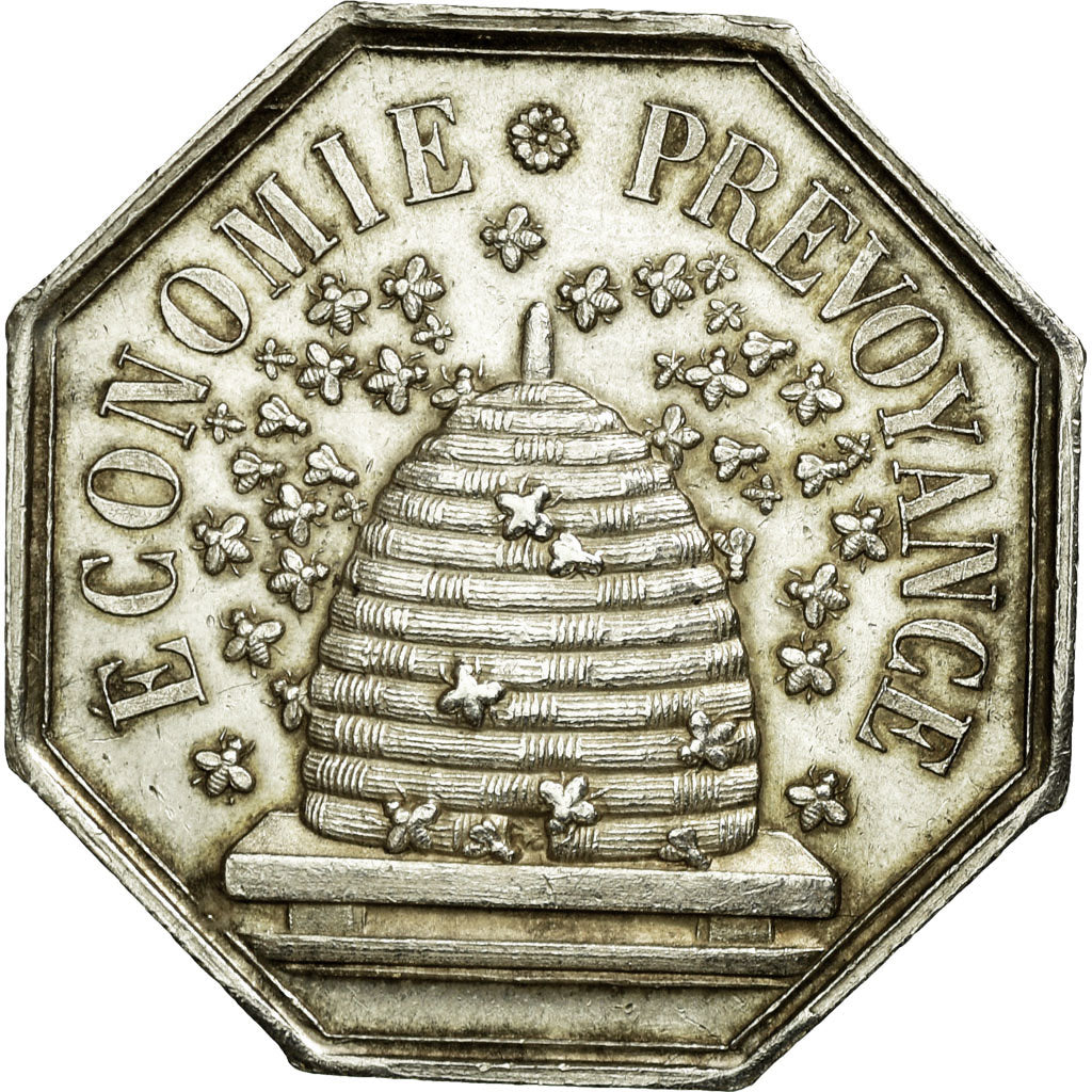 France, Token, Savings Bank, MS(60-62), Silver, Jacqmin:103