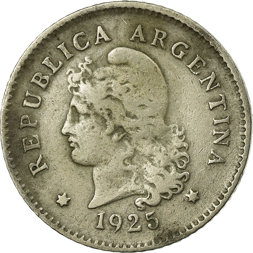 Münze, Argentinien, 10 Centavos, 1925, S+, Copper-nickel, KM:35