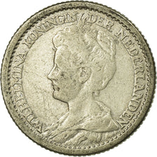 Coin, Netherlands, Wilhelmina I, 25 Cents, 1917, VF(30-35), Silver, KM:146