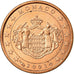 Monaco, Euro Cent, 2001, AU(55-58), Copper Plated Steel, KM:167