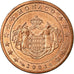 Monaco, 2 Euro Cent, 2001, SPL-, Acciaio placcato rame, KM:168