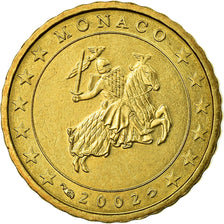 Monaco, 10 Euro Cent, 2002, AU(55-58), Brass, KM:170