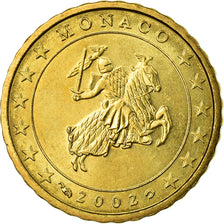 Monaco, 10 Euro Cent, 2002, AU(55-58), Brass, KM:170