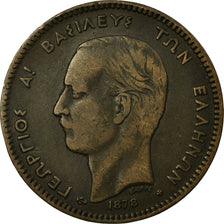 Coin, Greece, George I, 5 Lepta, 1878, VF(30-35), Copper, KM:54