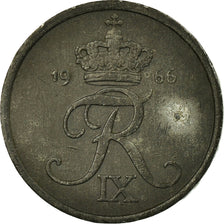 Coin, Denmark, Frederik IX, 2 Öre, 1966, Copenhagen, VF(30-35), Zinc, KM:840.2