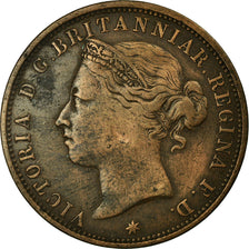 Coin, Jersey, Victoria, 1/12 Shilling, 1881, VF(30-35), Bronze, KM:8