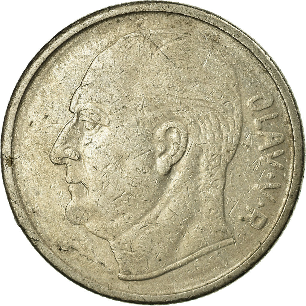 Moeda, Noruega, Olav V, Krone, 1969, VF(30-35), Cobre-níquel, KM:409