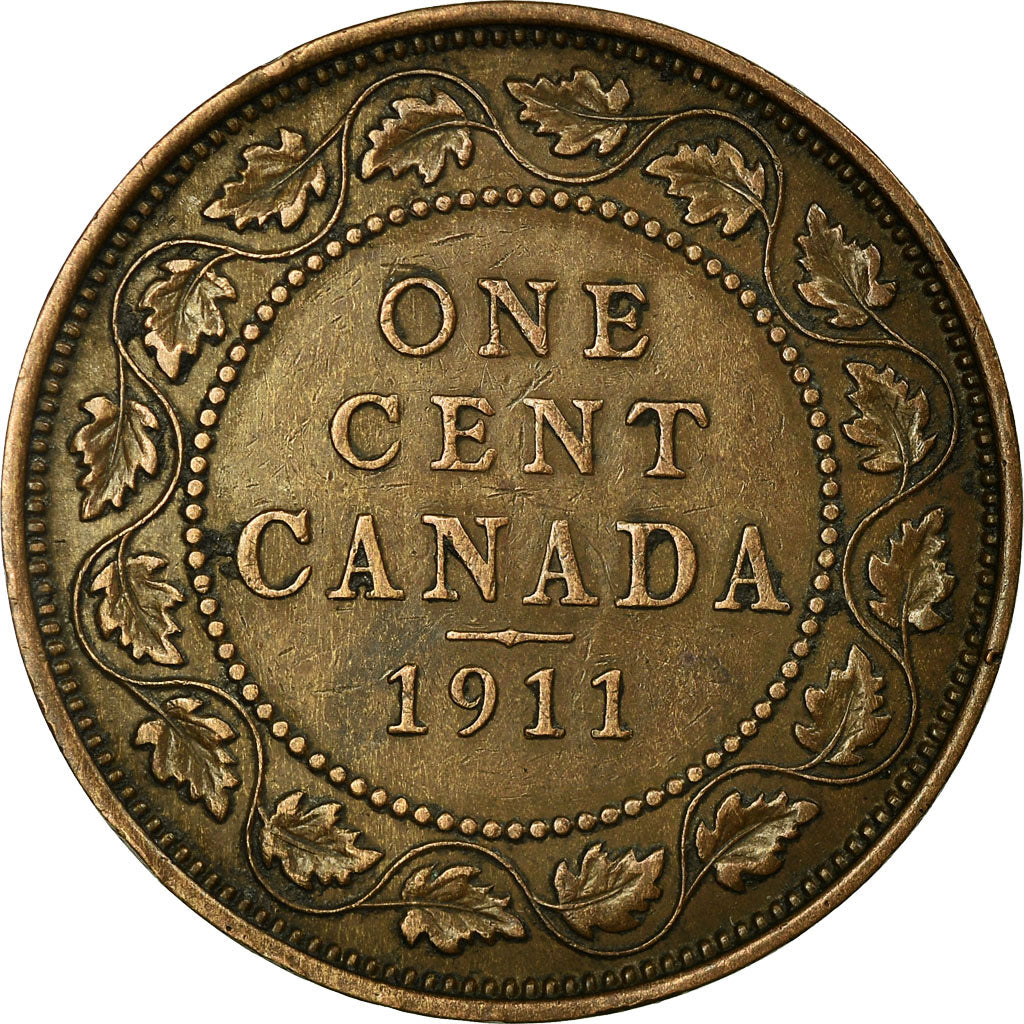 Coin, Canada, George V, Cent, 1911, Royal Canadian Mint, Ottawa, EF(40-45)