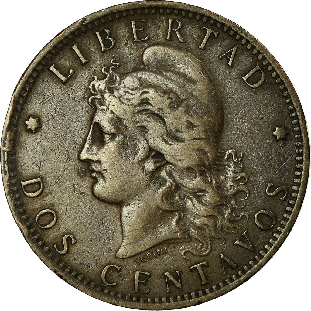 Coin, Argentina, 2 Centavos, 1894, VF(30-35), Bronze, KM:33