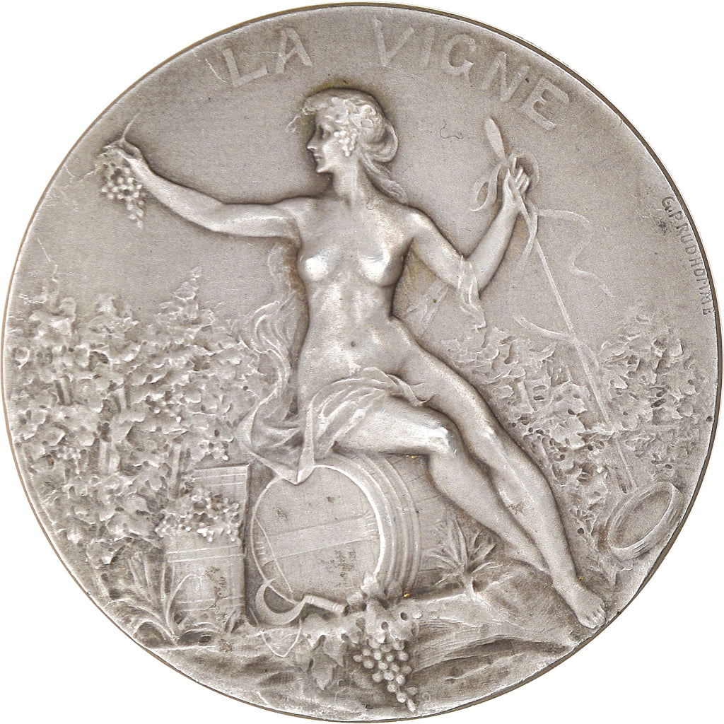 France, Médaille, La Vigne, Gevrey-Chambertin, 1908, Prud'homme.G, SUP+, Bronze