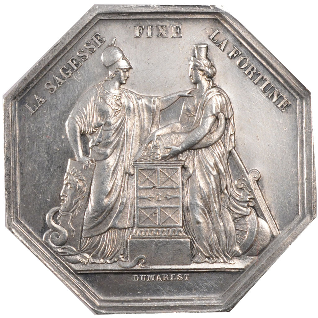 France, Bank, Token, AU(55-58), Silver, 24.46
