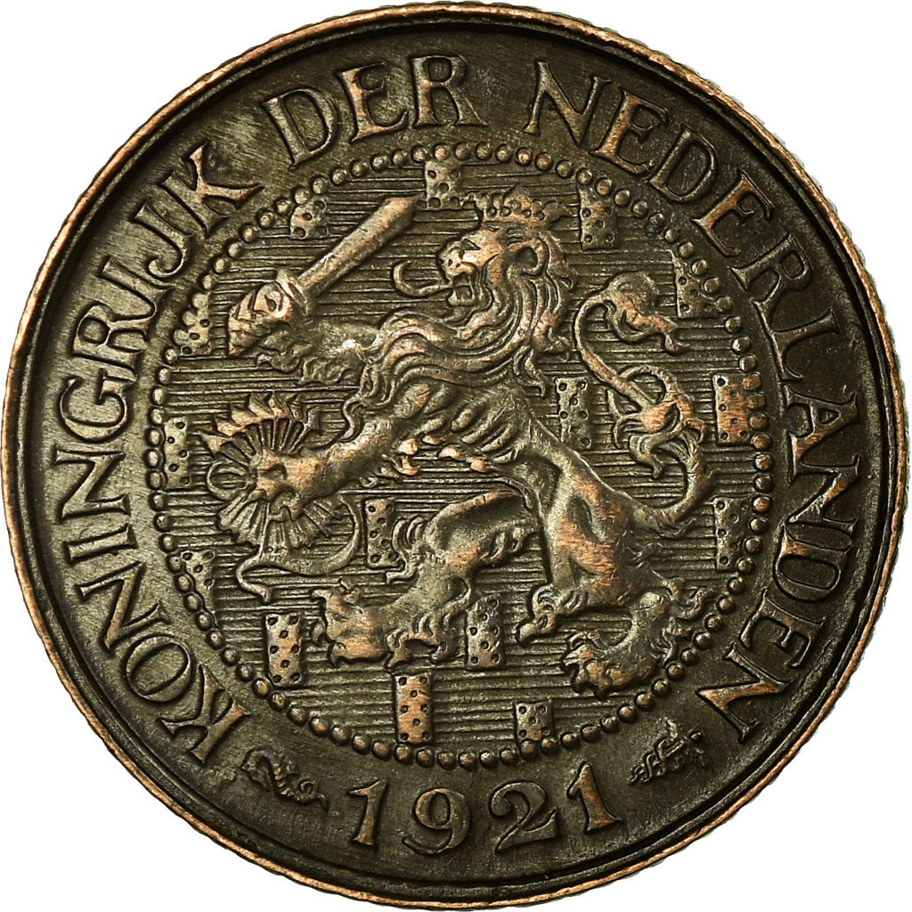 Coin, Netherlands, Wilhelmina I, Cent, 1921, VF(30-35), Bronze, KM:152
