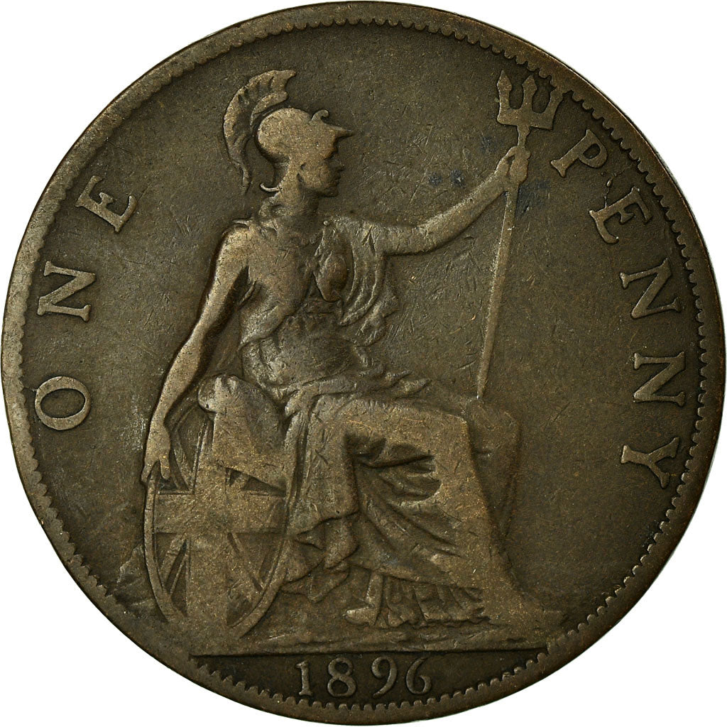 Coin, Great Britain, Victoria, Penny, 1896, VF(20-25), Bronze, KM:790