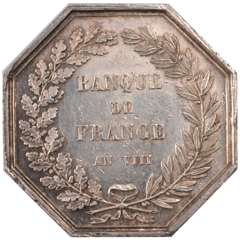 France, Bank, Token, AU(55-58), Silver, 24.65