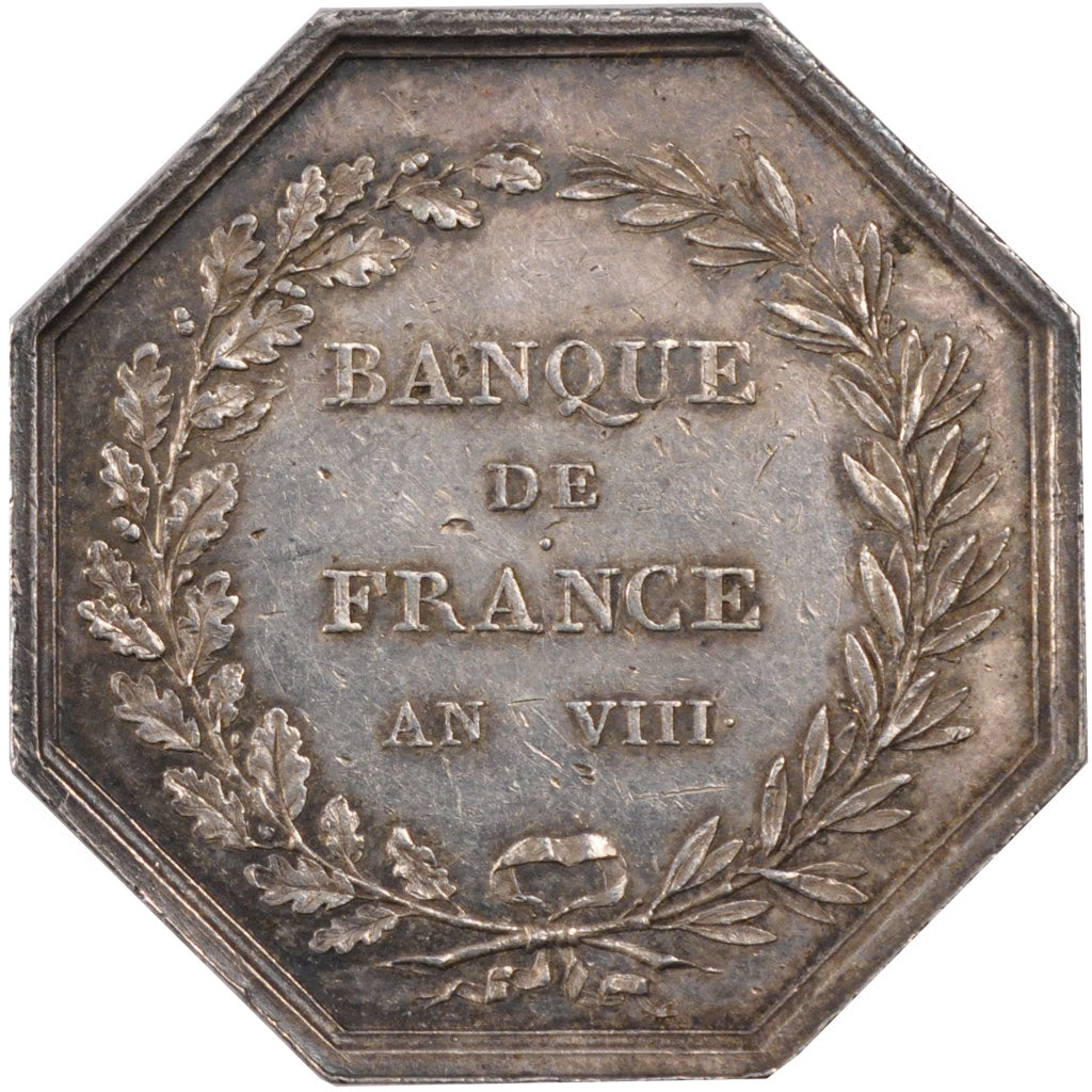France, Bank, Token, AU(55-58), Silver, 24.98