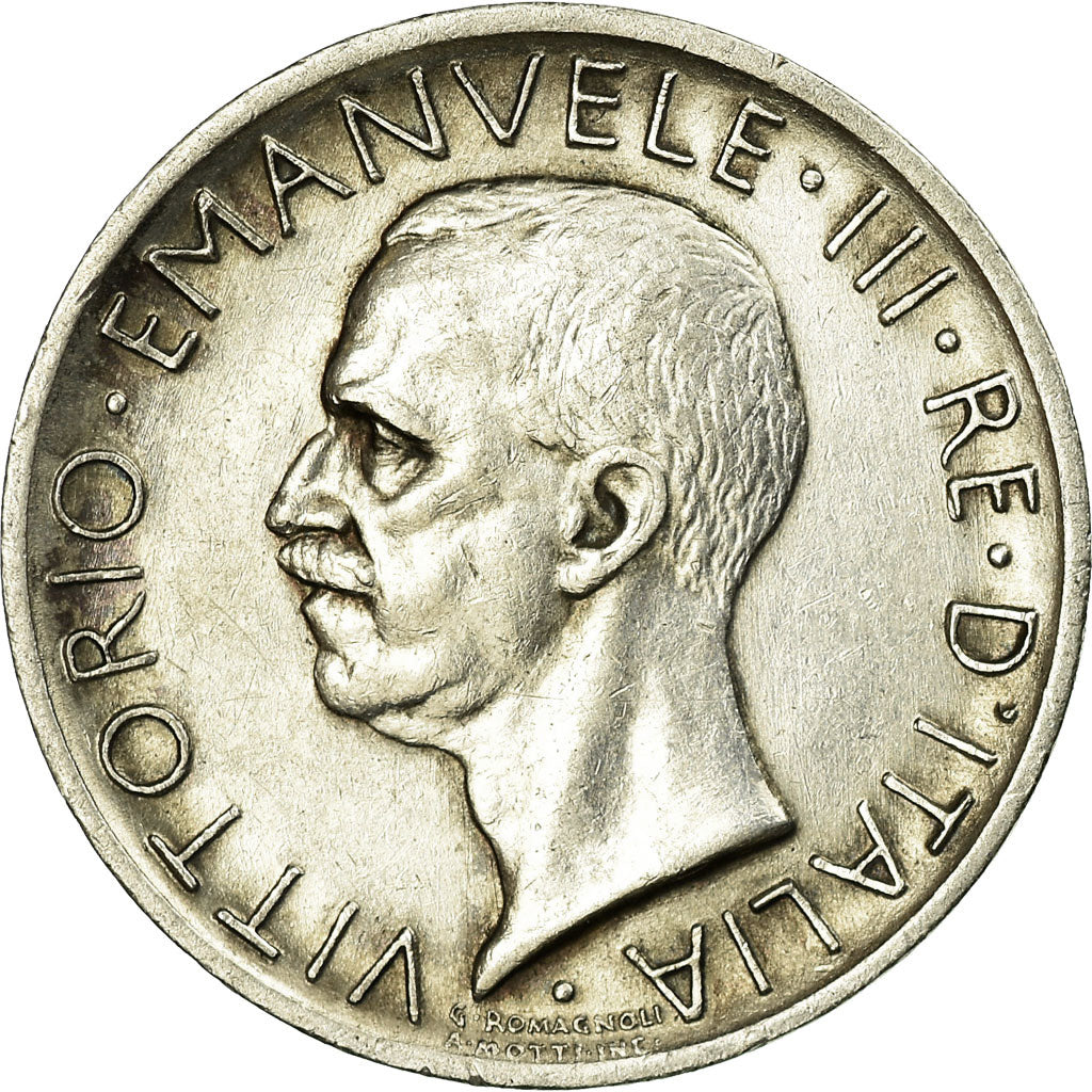 Coin, Italy, Vittorio Emanuele III, 5 Lire, 1927, Rome, EF(40-45), Silver