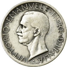 Münze, Italien, Vittorio Emanuele III, 5 Lire, 1929, Rome, S+, Silber, KM:67.1