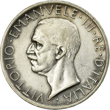 Coin, Italy, Vittorio Emanuele III, 5 Lire, 1929, Rome, VF(30-35), Silver
