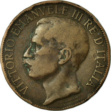 Coin, Italy, Vittorio Emanuele III, 10 Centesimi, 1911, Rome, VF(20-25), Bronze