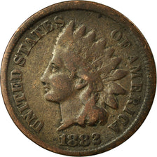 Coin, United States, Indian Head Cent, Cent, 1882, U.S. Mint, Philadelphia
