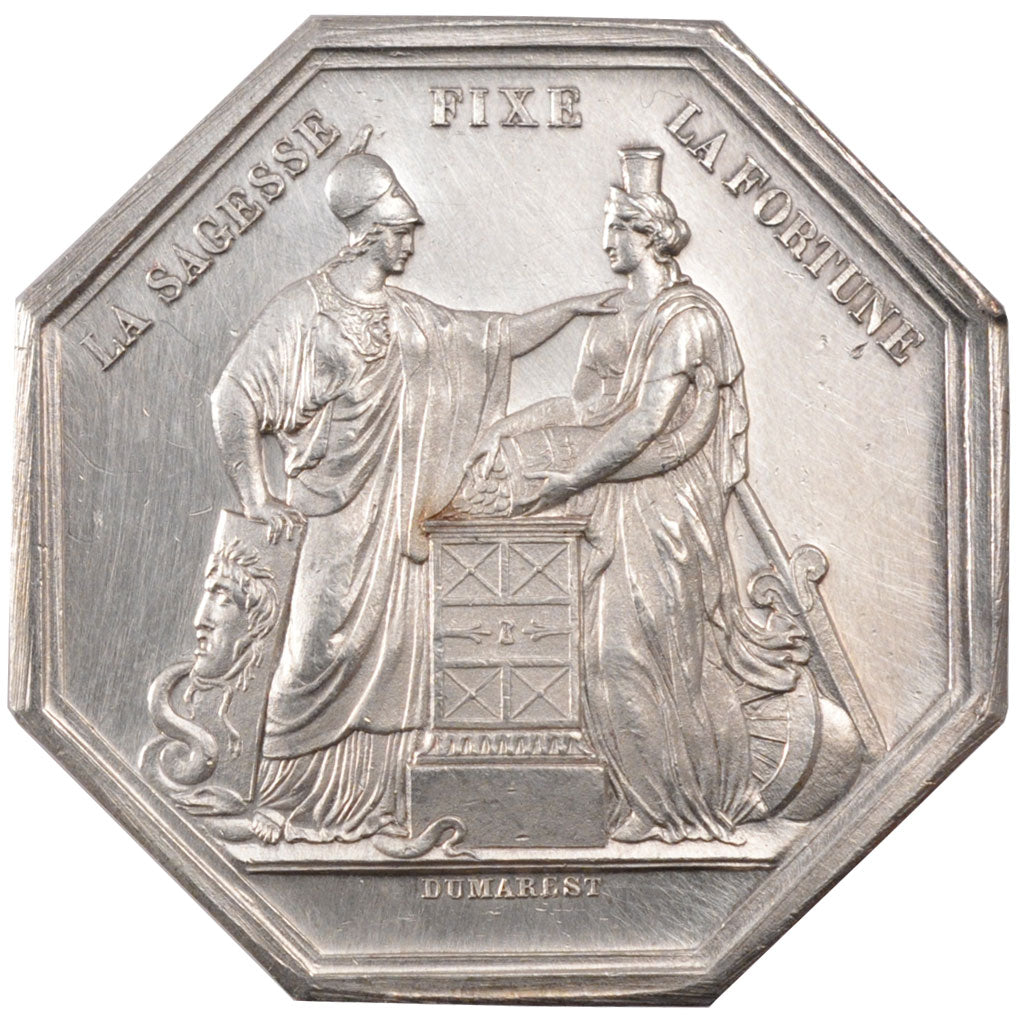 France, Bank, Token, AU(55-58), Silver, 26.34