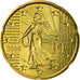 France, 20 Euro Cent, 2006, MS(63), Brass, KM:1286