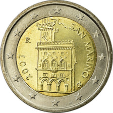 San Marino, 2 Euro, 2007, SC, Bimetálico, KM:447
