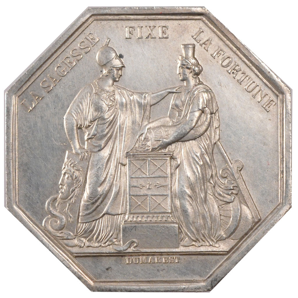 France, Bank, Token, AU(55-58), Silver, 24.70
