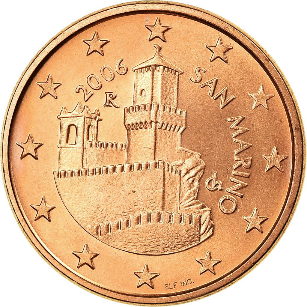 San Marino, 5 Euro Cent, 2006, SPL, Acciaio placcato rame, KM:442