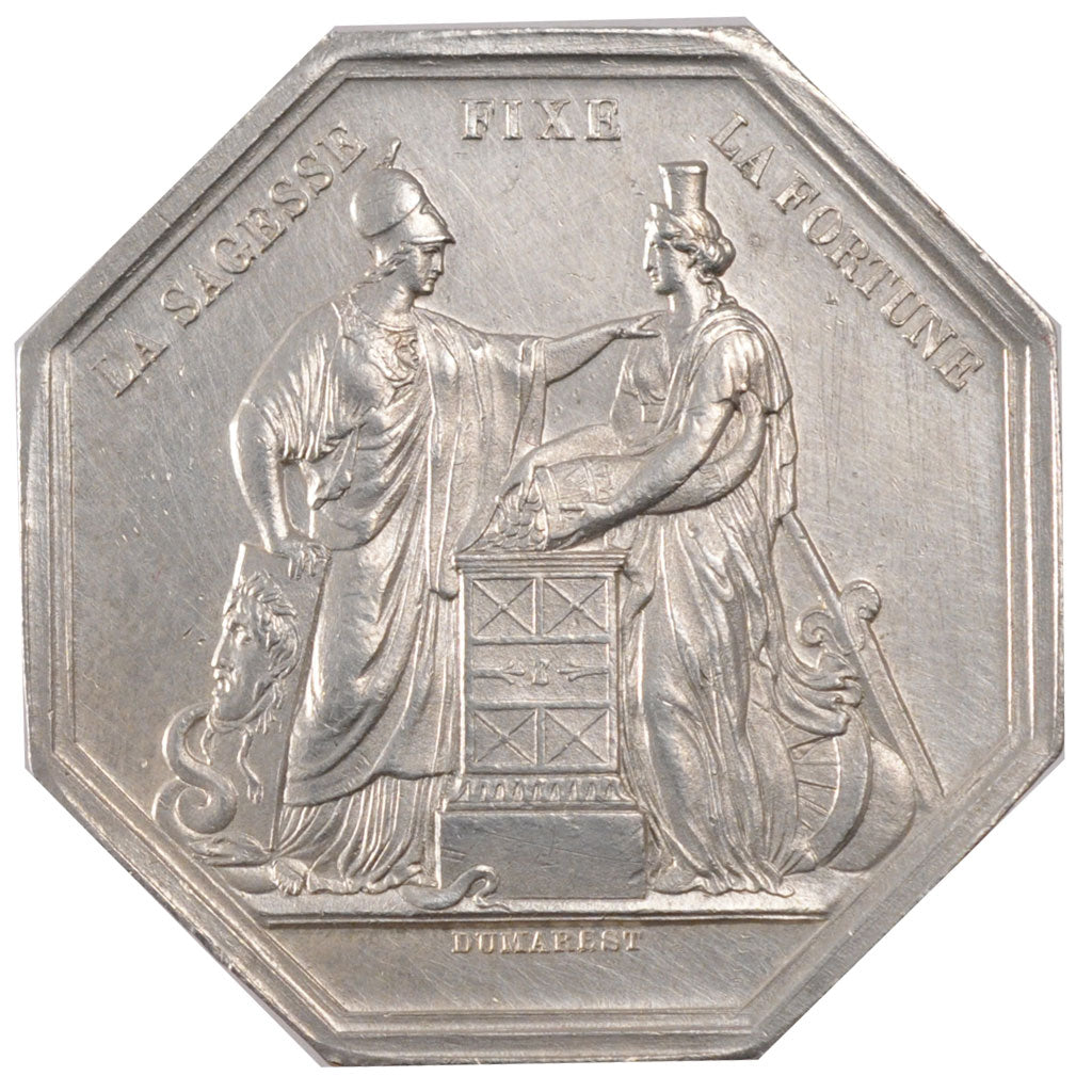 France, Bank, Token, AU(55-58), Silver, 24.64